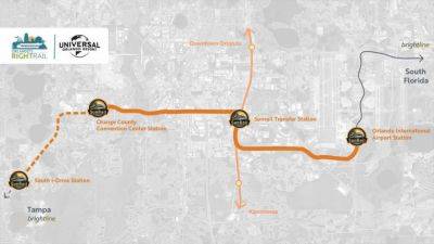 Universal Orlando Boosts Brightline Plans to Extend Passenger Rail to Tampa - skift.com - county Orange - state Florida - city Miami - county Miami - county Palm Beach