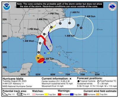 Airlines Are Canceling Hundreds Of Flights As Hurricane Idalia Heads For Florida - forbes.com - Usa - Mexico - state Florida - Cuba - county Sarasota - county Bay - county Gulf - state South Carolina - state Georgia - city Tampa, county Bay