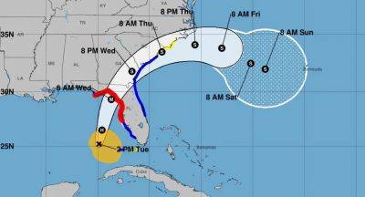 Hurricane Idalia: Flight cancellations already stretching into Thursday - thepointsguy.com - Georgia - state Florida - Charleston - city Jacksonville - city Tampa - county Sarasota - city Tallahassee - state South Carolina
