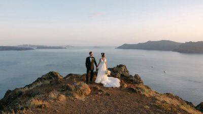 How We Pulled It Off: An Intimate Santorini Destination Wedding - cntraveler.com - Greece - Britain - city Atlanta - South Korea - North Korea - city Santorini - county Early