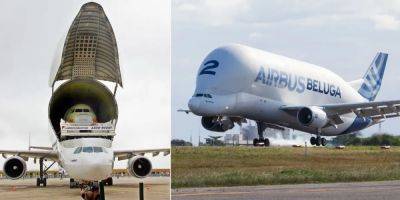 Airbus flew its first 'Beluga Transport' mission to the US, using a freighter designed to carry oversized cargo like engines, tanks, and even other aircraft. Take a look. - insider.com - France - Usa
