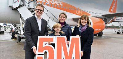 EasyJet celebrates flying five million passengers to and from Birmingham Airport ahead of new base opening - traveldailynews.com - Ireland - Britain - city Birmingham - Scotland - county Midland