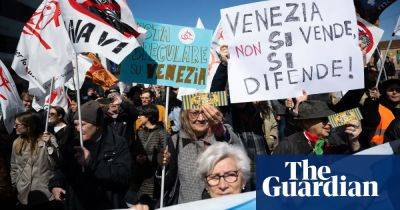 ‘Are we joking?’: Venice residents protest as city starts charging visitors to enter - theguardian.com - Italy - city Venice - city Santa