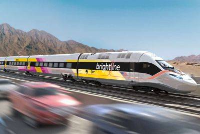 High-speed Brightline West Trains Will Feature Sleek Seats, a ‘Party Car,’ and More — See Inside - travelandleisure.com - Los Angeles - Usa - New York - city Las Vegas - state California - state Florida - county Miami - county Palm Beach - county Lauderdale - city West Palm Beach - city Fort Lauderdale, county Miami